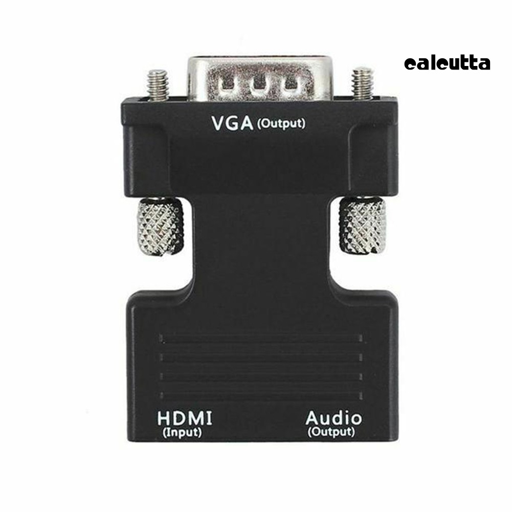 【Ready stock】1080P HDMI Female to VGA Male Converter Adapter with Audio Cable for PC HDTV
