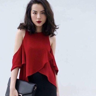 Áo kiểu trễ vai tà chéo xinh xắn