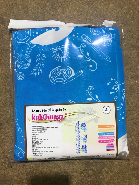 Áo bọc bàn để ủi quần áo có mút Kokomega BU04 KT: 35*100cm( Và Sử Dụng Cho BU-120)