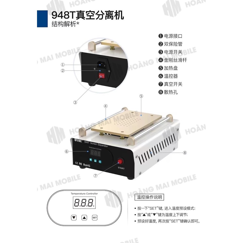 Máy cắt kính gầm thấp UYUE 948T