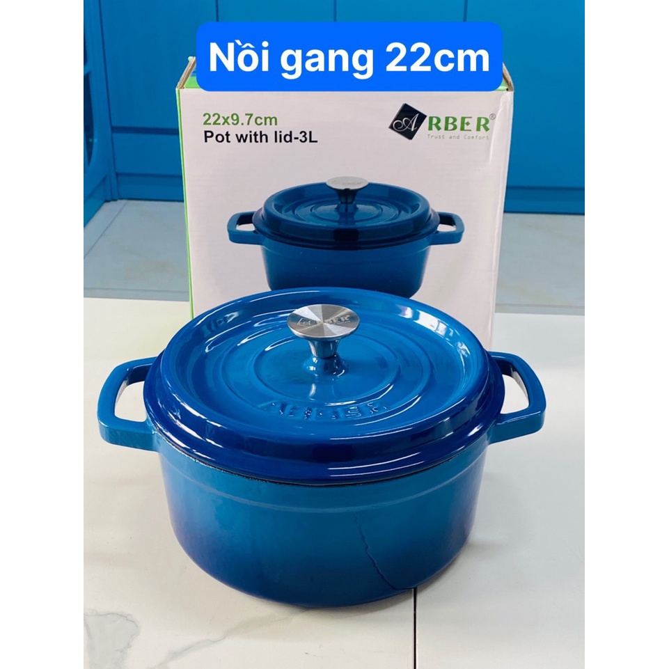 NỒI GANG ĐÚC TRÁNG MEN ARBER NG20MC NG20MD NG22MX NG24MD HÀNG CHÍNH HÃNG ĐỨC