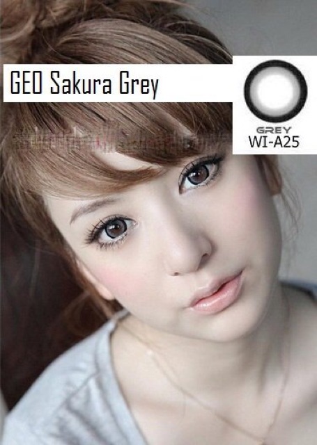 Sỉ HCM có sẵn kính áp tròng màu 1 cặp lens sakura xám