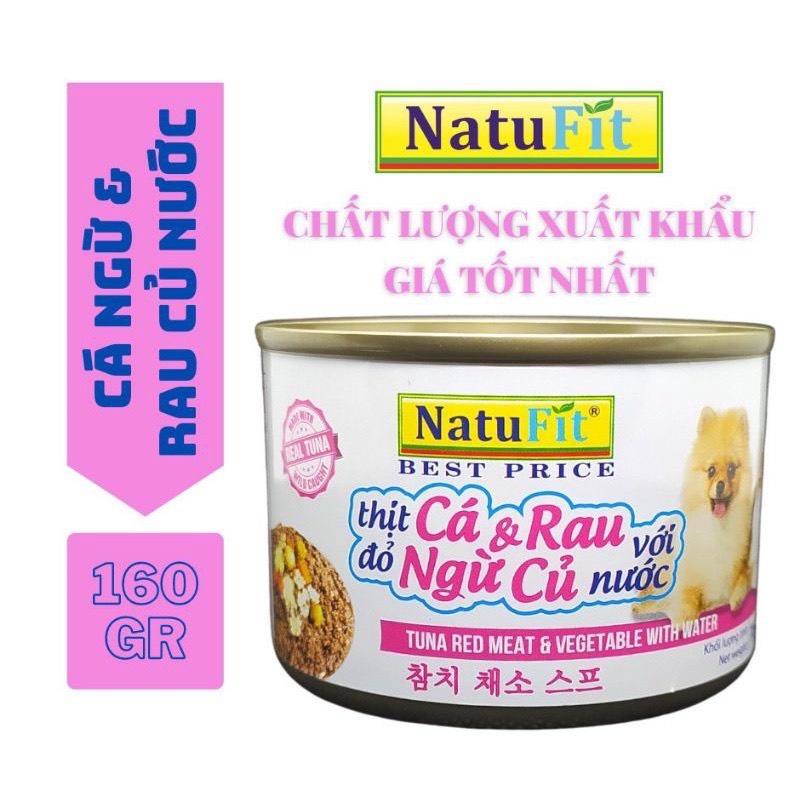 (Combo 6lon)Pate NatuFit cho Chó Mèo Lon 160g