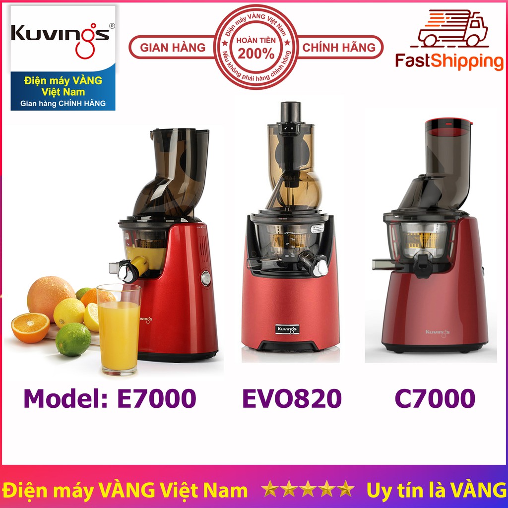 Máy ép trái cây tốc độ chậm Kuvings E7000 Kuvings C7000 Kuvings EVO820 - Chính hãng Hàn Quốc