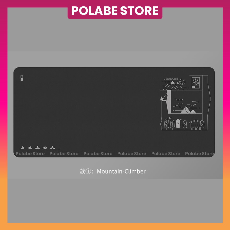 Deskmat Mountain Climber Lót chuột cỡ lớn 900x400x4mm Deskpad bàn di chuột - Polabe Store