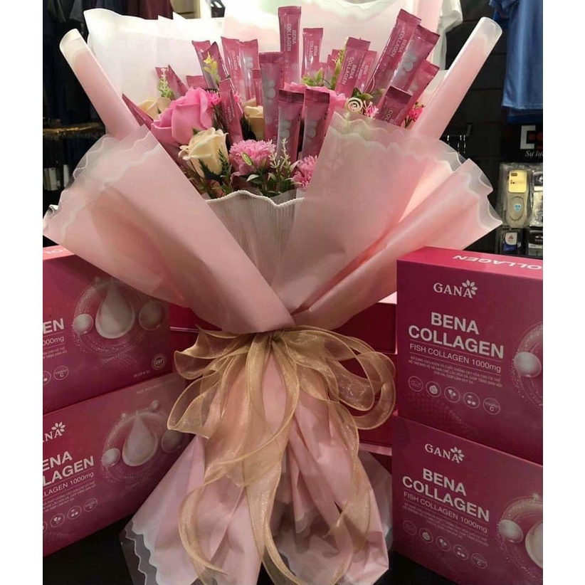 Bột Collagen Bena Gana - Hộp 30 gói nhỏ