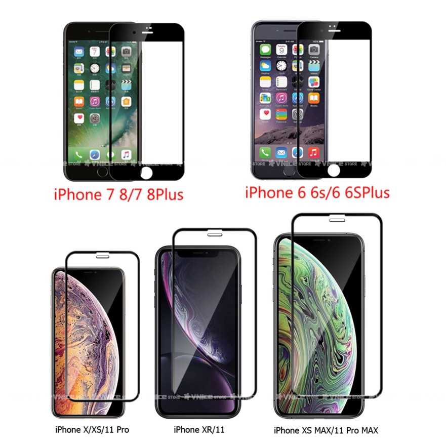 [mua 1 tặng 1]Kính cường lực bảo vệ màn hình cho Iphone 6 S 7 8 Plus X XR XS MAX 11 PRO MAX 12 Mini 12 Pro Max