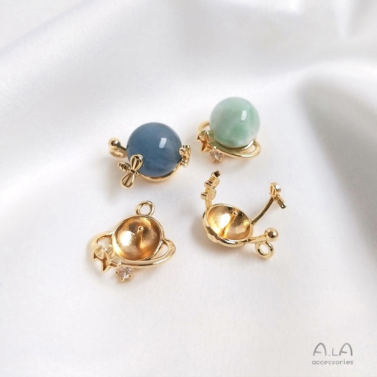 Gói 14K hạt đồng hình bán nguyệt dùng làm mặt dây chuyền diy