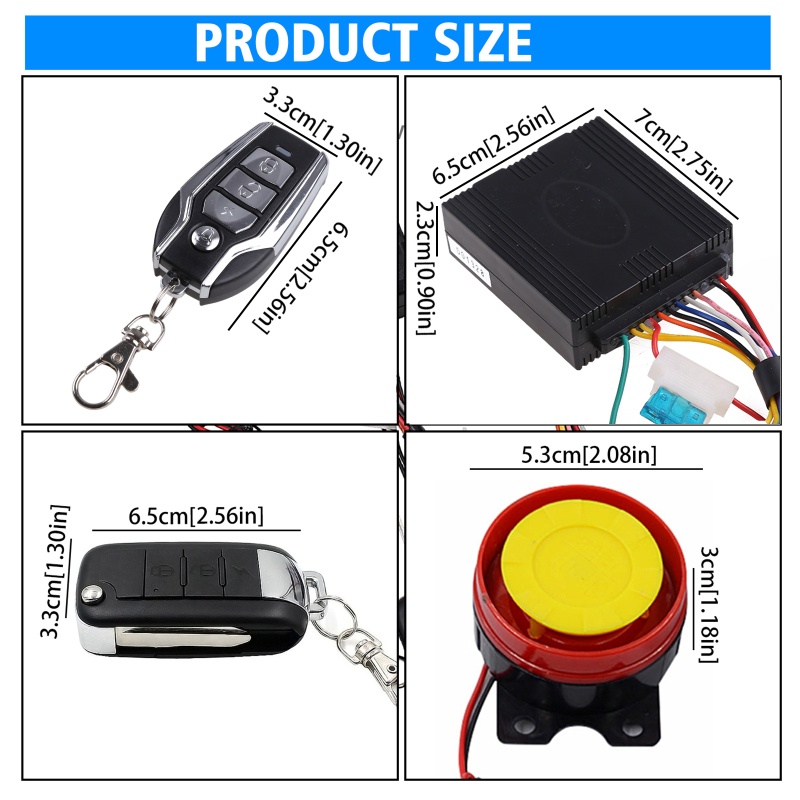 Động Cơ Báo Động 2 Chiều Chống Trộm Điều Khiển Từ Xa Cho Xe Đạp / Xe Máy