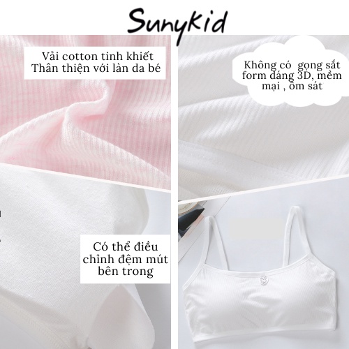 Áo bra học sinh, áo lót tuổi teen cotton tăm có đệm NG203