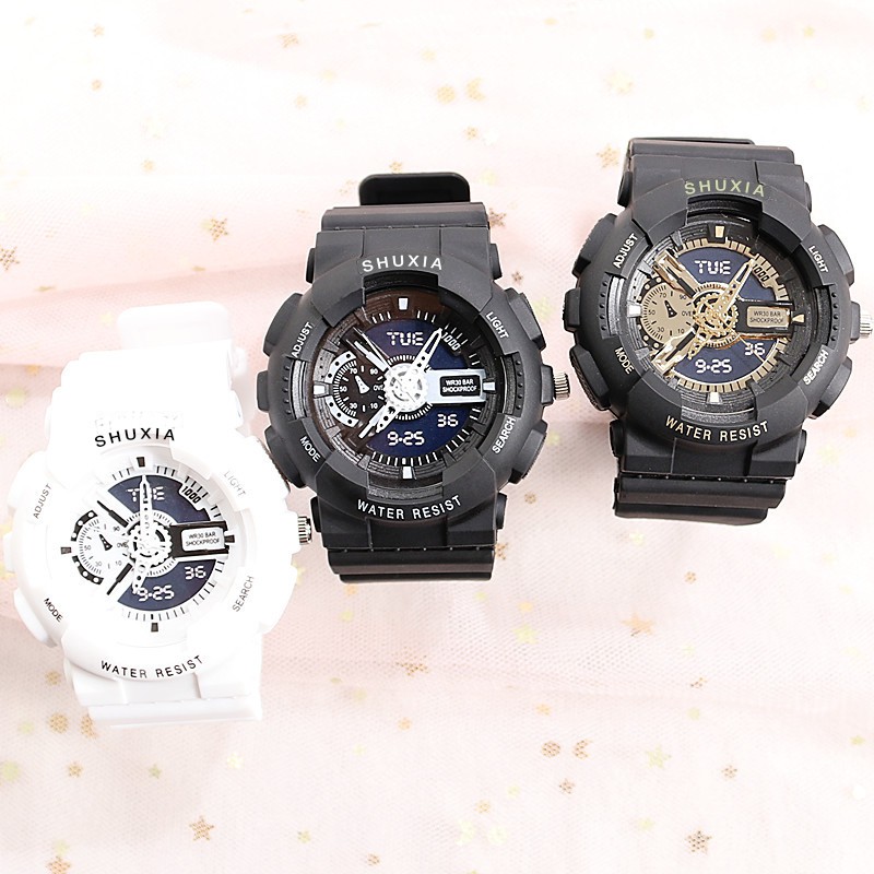 Đồng hồ thời trang nam nữ Shuxia S384 chạy kim, giả điện tử cực cá tính | BigBuy360 - bigbuy360.vn