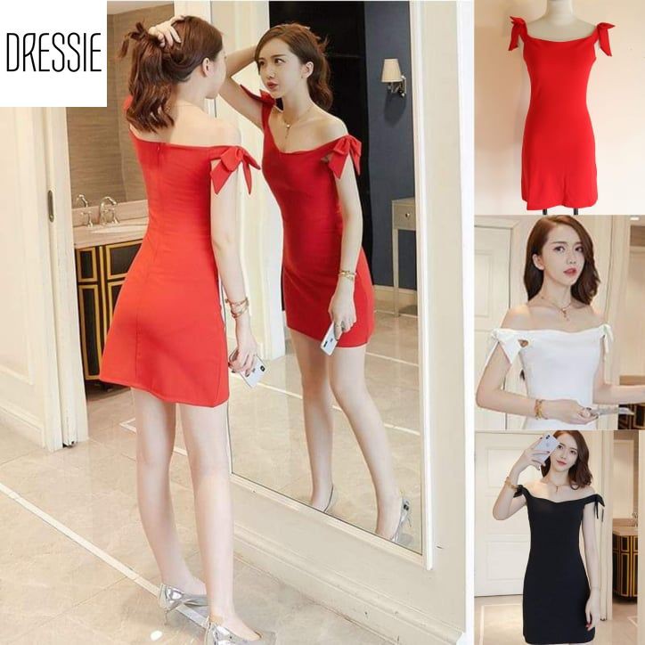 Váy Áo Đầm Chữ A Cao Cấp DRESSIE Xòe Sexy Thời Trang Nữ Đẹp Trễ Vai Dạo Phố Dự Tiệc Cưới Xinh Xắn - DX100