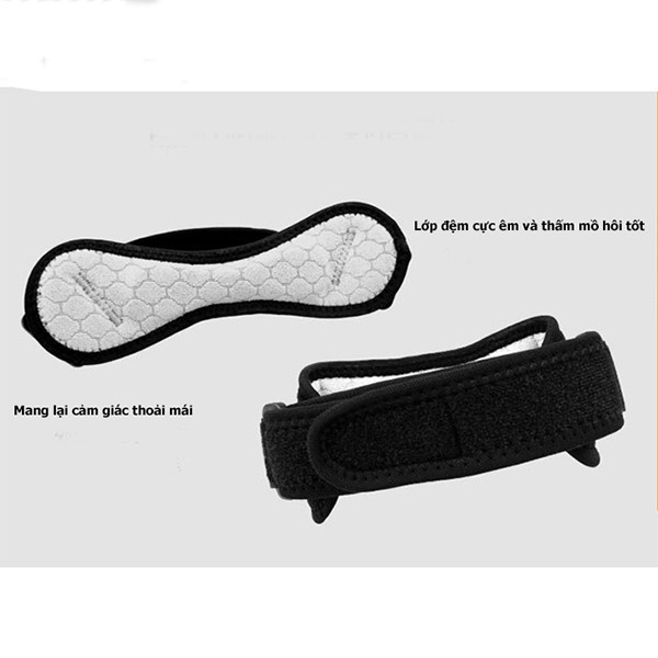 Băng Bảo Vệ Bánh Chè Knee Strap Bản Đôi Hỗ Trợ Chơi Thể Thao, Leo Núi, Đi Bộ Đường Dài