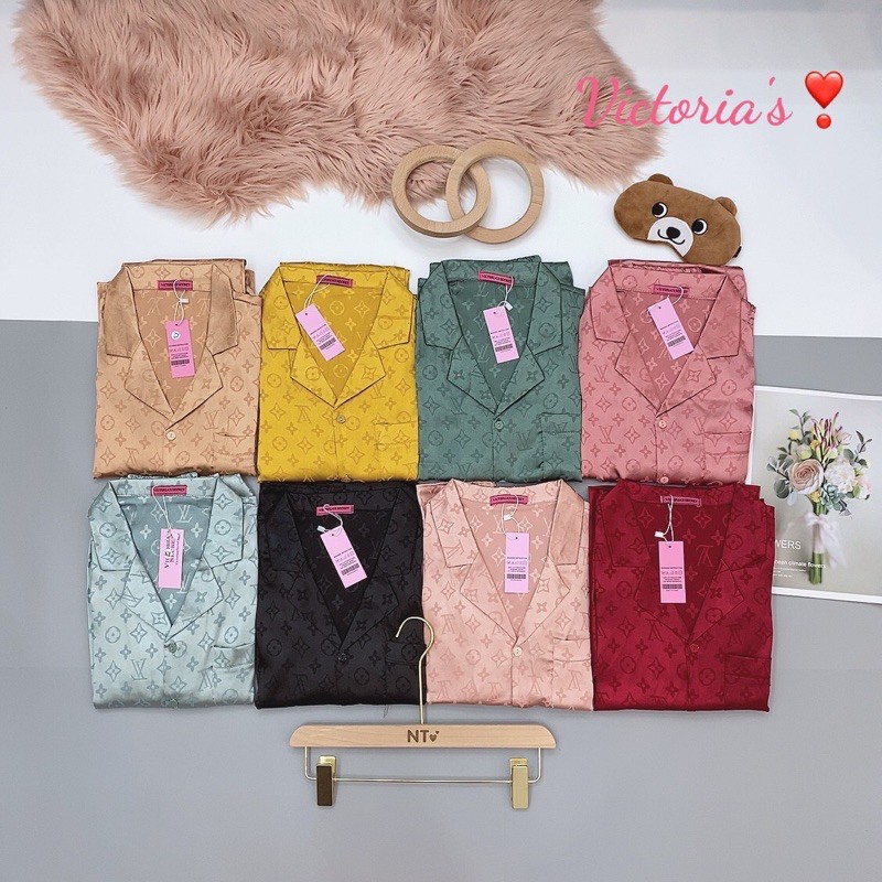  [KÈM VIDEO] Đồ Ngủ 💚 Đồ Bộ Pijama Lụa Gấm Quần Lửng Chất Liệu Gấm Tơ Mát Lịm | BigBuy360 - bigbuy360.vn