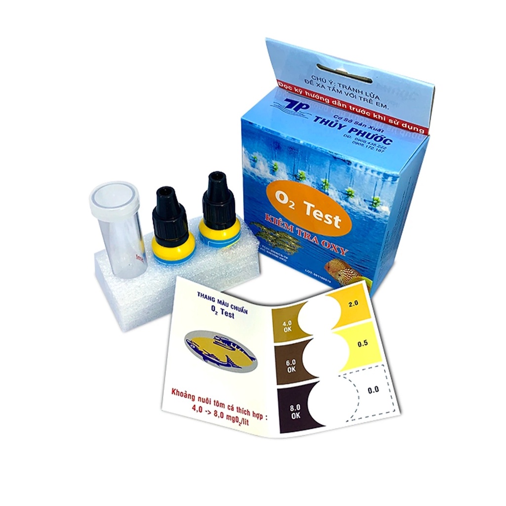 O2 TEST - Bộ Kiểm Tra Hàm Lượng Oxi Trong Nước Hồ Cá