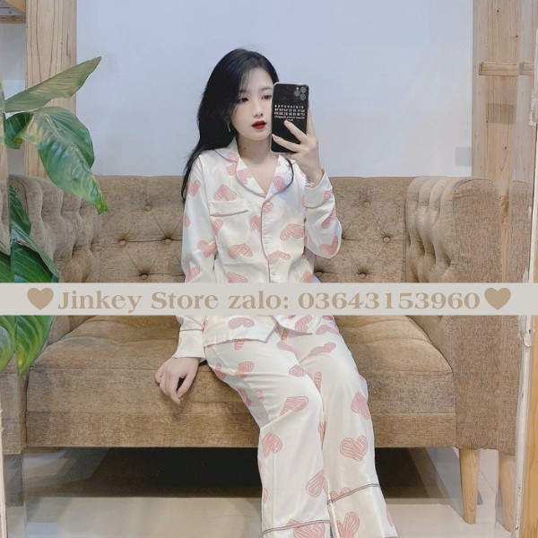 Đồ Bộ Pijama Cao Cấp - Bộ lụa satin tay dài [FREE SHIP] hoạ tiết sang chảnh, mềm mịn, thoáng mát.