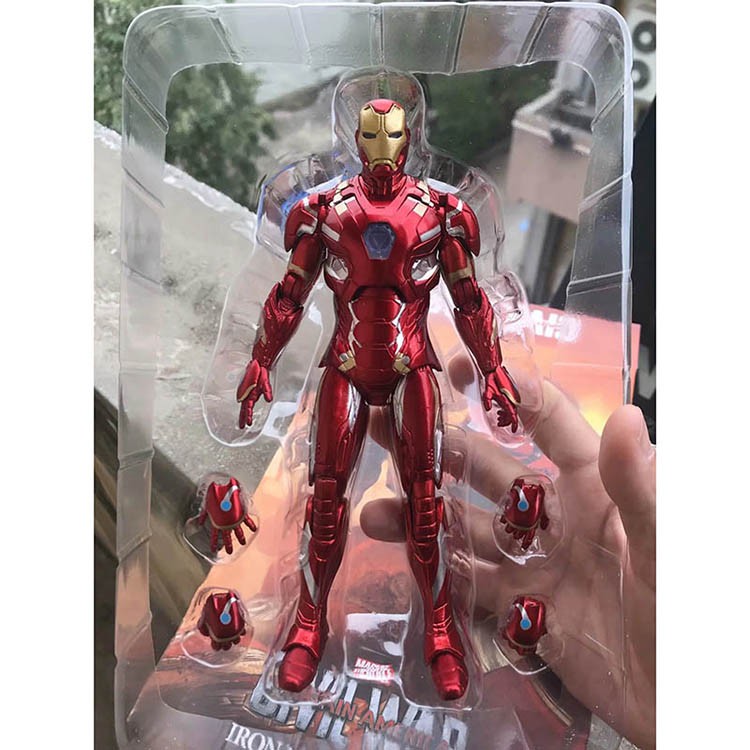 Mô hình đồ chơi Iron man người sắt mk46 mark 46, 7 inch  có đèn - zd toy Avenger