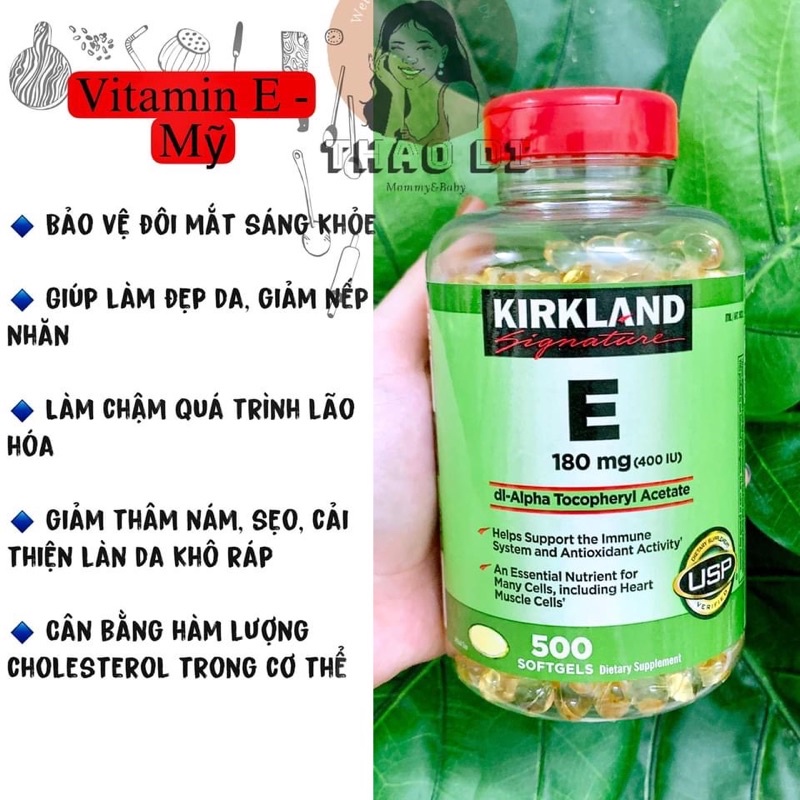Vitamin E Kirkland 400iu - Vitamin E 500 viên Kirkland