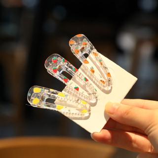 Kẹp tóc trong suốt họa tiết hoa