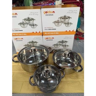 Bộ nồi 3 đáy goldsun