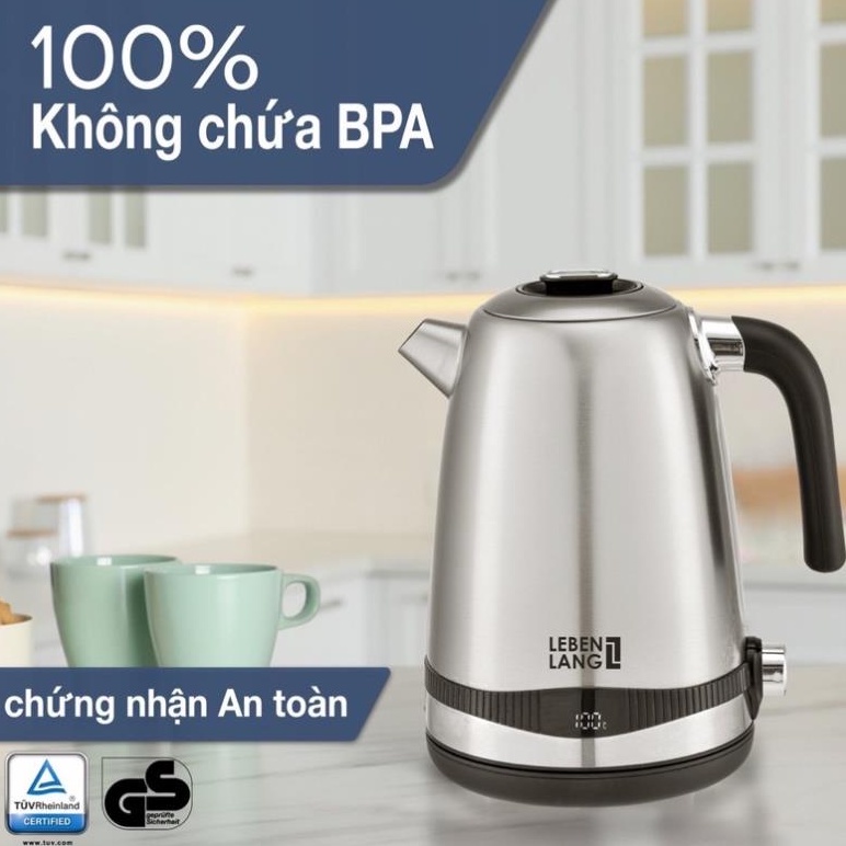 𝗔̂́𝗺 𝘀𝗶𝗲̂𝘂 𝘁𝗼̂́𝗰 𝗶𝗻𝗼𝘅 - 𝗟𝗘𝗕𝗘𝗡𝗟𝗔𝗡𝗚 𝟭.7𝗟 LBE2662, có núm điều khiển nhiệt độ, phù hợp dùng pha sữa cho bé