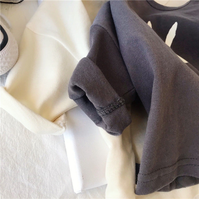 [Babycat] Hàng Có Sẵn Áo Thun Cotton Tay Dài Phong Cách Nhật Bản Hàn Quốc Thời Trang Xuân Thu Cho Bé Trai Bé Gái