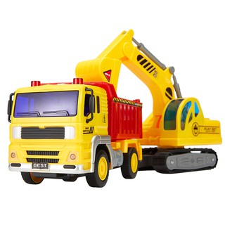 Bộ Xe Tải Và Máy Xúc Xây Dựng Tỷ Lệ 1:16 Cho Bé