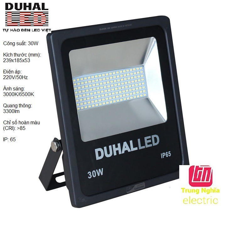 ĐÈN PHA LED DUHAL 30W - CHỐNG NƯỚC IP65 - KDJD0301