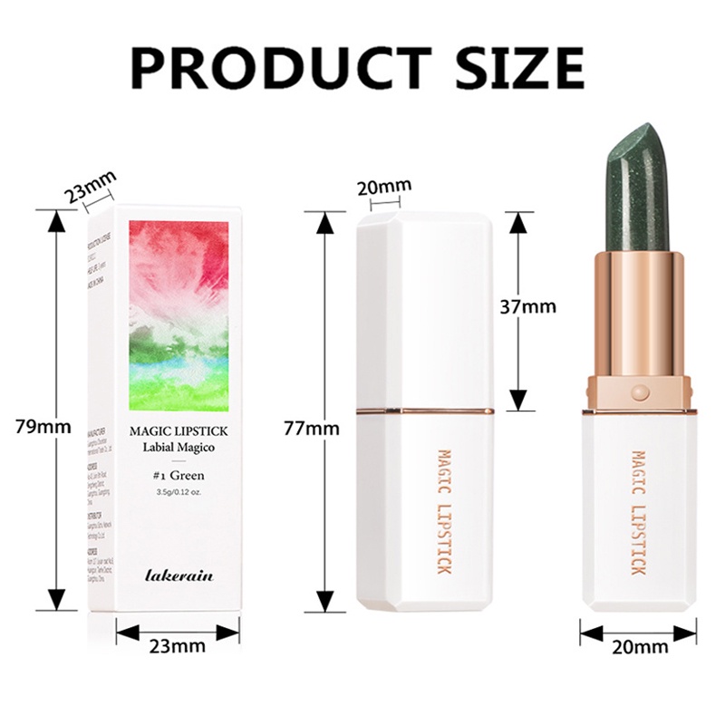 Son Dưỡng Môi 6 Màu Sắc Tùy Chọn Thay Đổi Theo Nhiệt Độ / Hoa Hồng Xanh Dương / Lâu Trôi Chống Thấm Nước