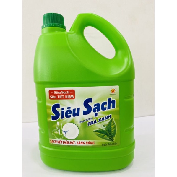 Nước rửa chén siêu sạch trà 3,6kg