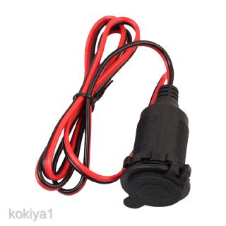 [Kokiya1] DC 12V 24V Xe Máy Kéo Xe Máy Nữ Cắm Điện Ổ Cắm Với 100cm / 39,37 '' Dây Kết Nối Cầu Chì
