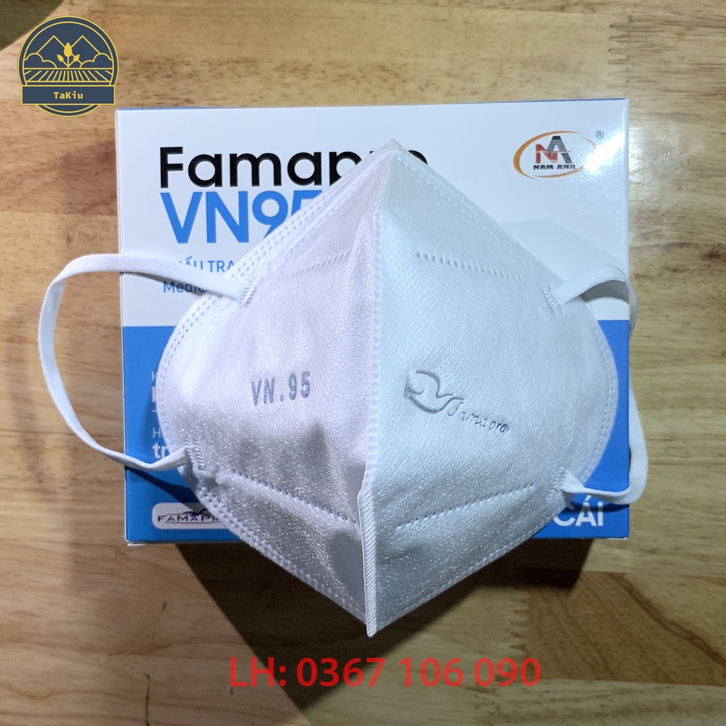 Khẩu Trang N95 Chính Hãng FAMAPRO Hộp 10 Cái