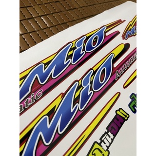 Tem mio mẫu zin thái dán xe đỏ không bay màu