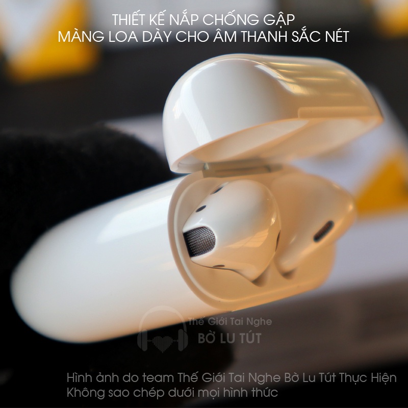 Tai nghe airpods 2, tai nghe Bluetooth cao cấp full chức năng định vị đổi tên dừng nhạc sạc không dây cho Android và iOS