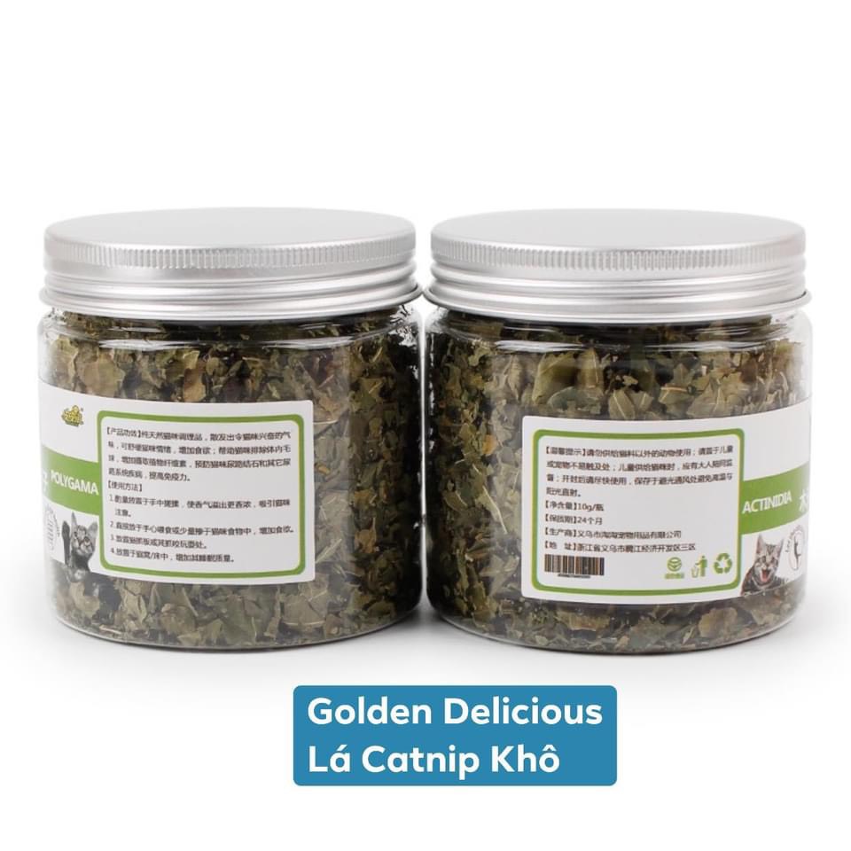 Lá Cây Catnip Khô Nguyên Lá Cho Mèo - Bao Phê - Tốt Cho Hệ Tiêu Hóa - Kích Thích Thèm Ăn - Tiêu Búi Lông Trong Ruột