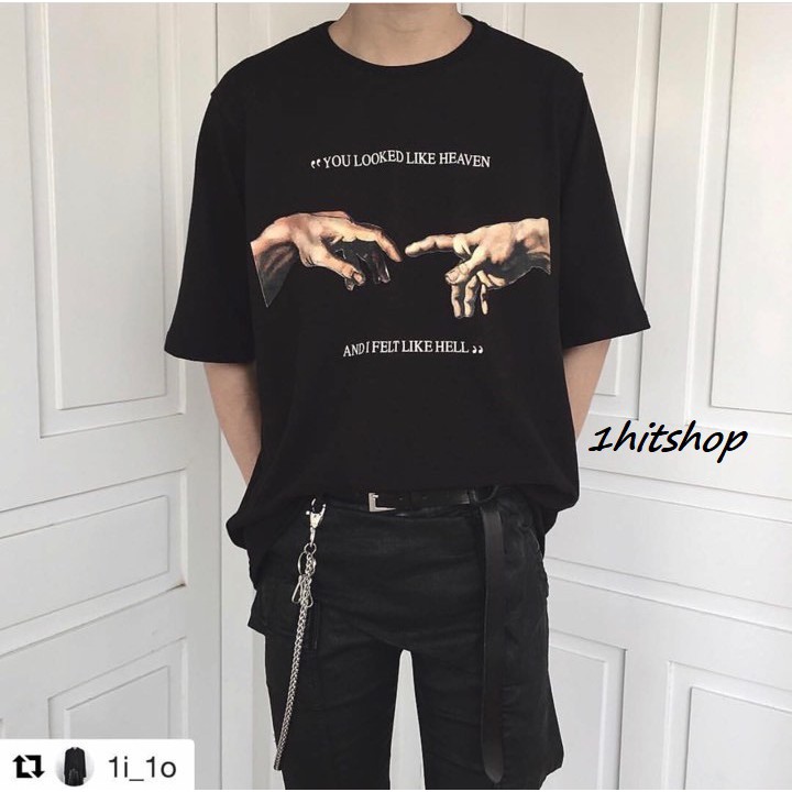 Áo Thun BÀN TAY HEAVEN & HELL Nam Nữ Ulzzang Unisex 1hitshop