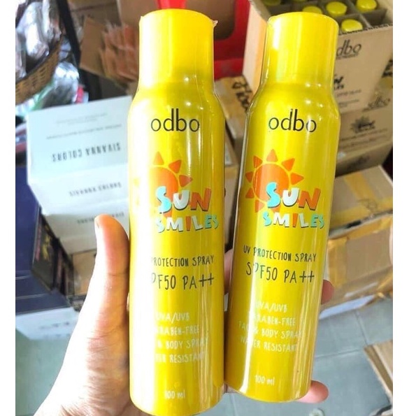 Xịt Chống Nắng Toàn Thân Odbo Sun Smiles SPF 50 PA++ Thái Lan 100ml