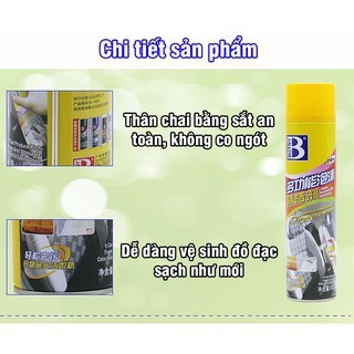 Chai xịt bọt bảo dưỡng nội thất oto, tẩy vệ sinh đa năng BOTNY 650ml