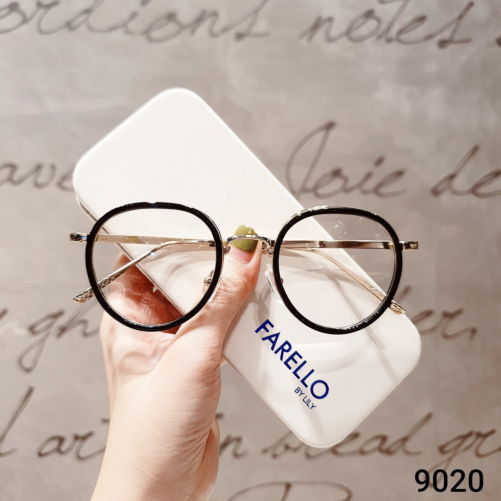 Gọng kính cận mắt tròn kim loại thời trang nam nữ Lilyeyewear 9020 nhiều màu | BigBuy360 - bigbuy360.vn