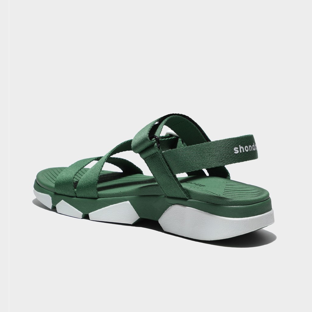 Giày Sandals Shondo F7 Track xanh mint đế trắng F7T0042