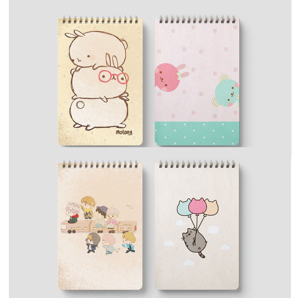 Sổ tay lò xo 90 trang mini cute, theo chủ đề, game, anime, manage nội dung từ vựng, todo list, quản lý thu chi 9.5x15