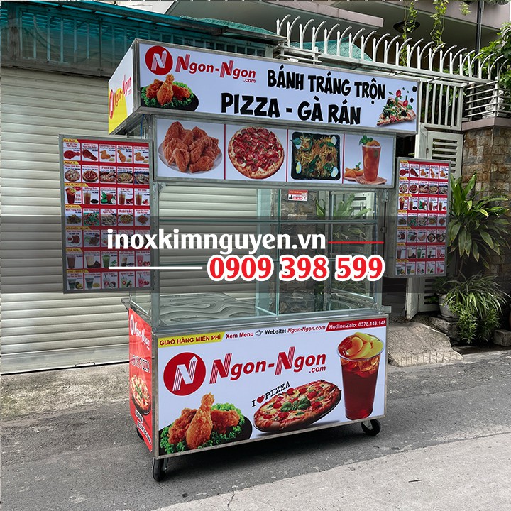 Xe bán gà rán, pizza, bánh tráng trộm 1M4 SP0016