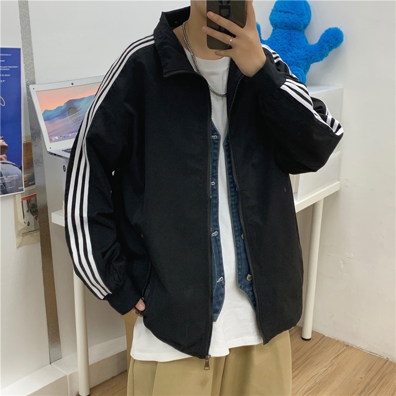 Áo Khoác Bóng Chày Cổ Đứng Phong Cách Hàn Quốc Cho Nam