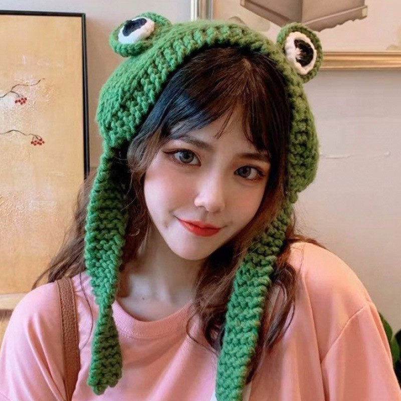 Mũ len tai ếch ngộ nghĩnh