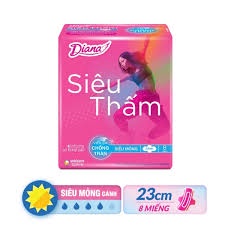 Băng Vệ Sinh Diana Siêu Thấm Maxi Có Cánh 8 Miếng