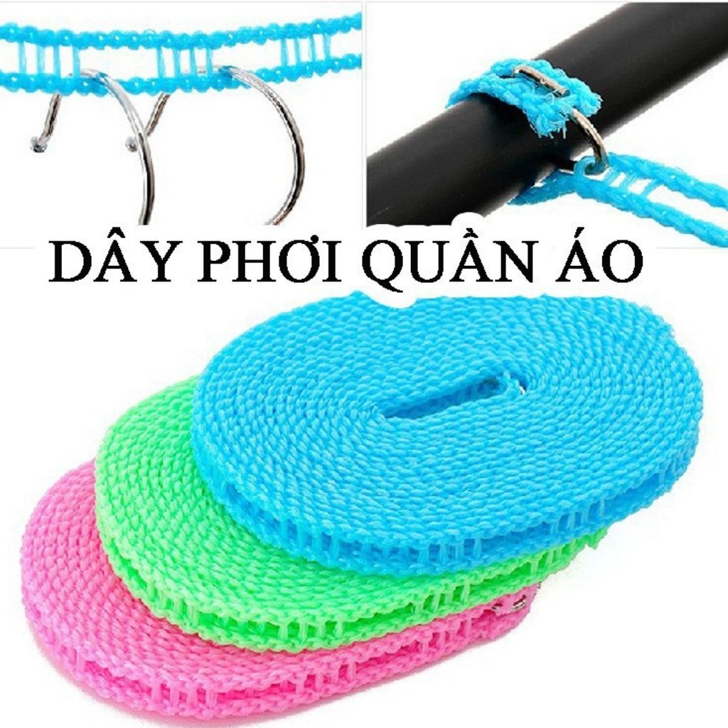 Dây phơi quần áo thông minh, dây treo đồ đa năng dài 5m