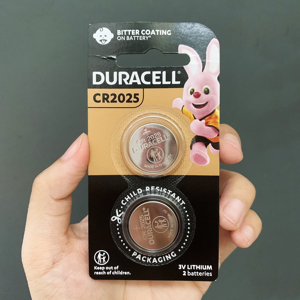 Pin cúc áo CR2025 Duracell Lithium 3V LOẠI TỐT vỉ 2 viên