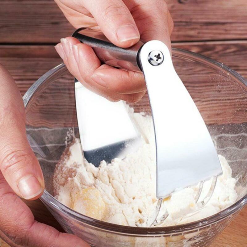 1pc Steel Soft Grip Pastry Blender Dough Cutter Flour Mixer Baking Cake