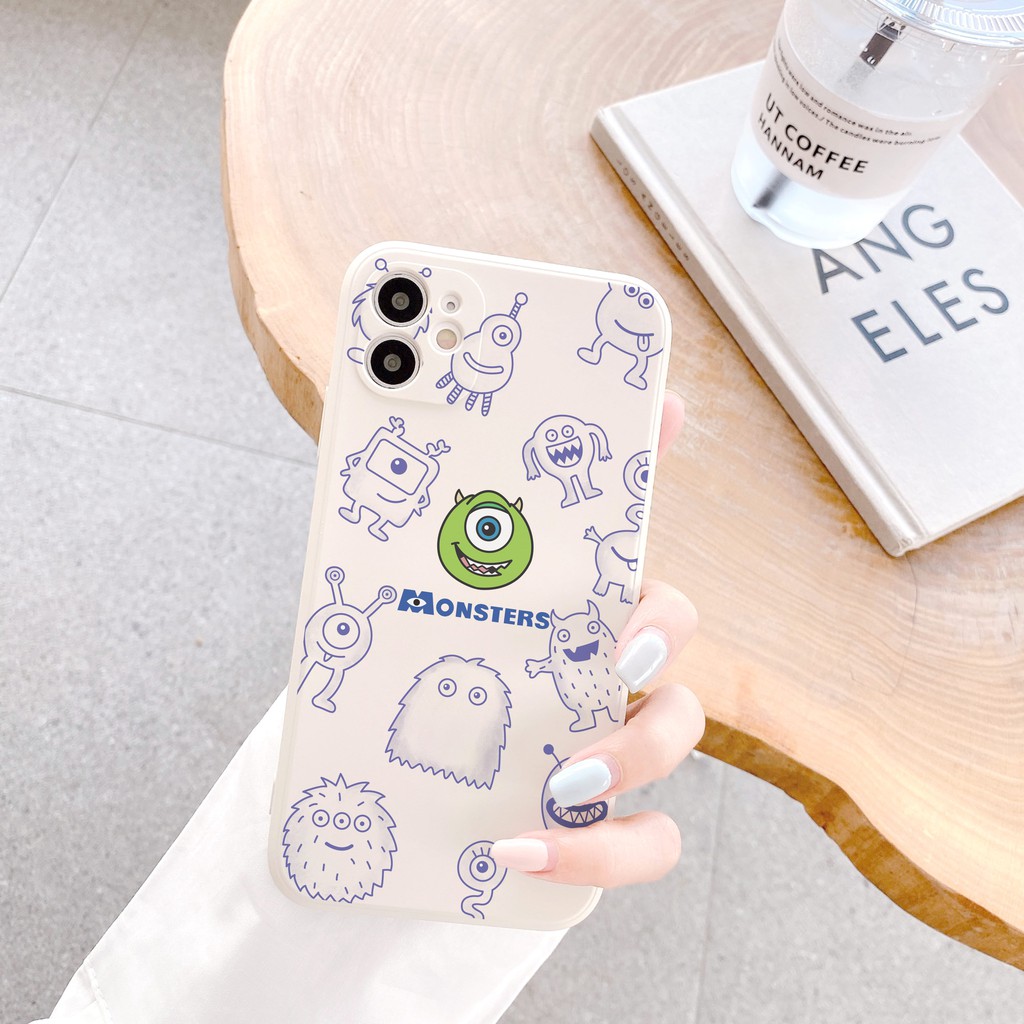 Ốp lưng iphone Mini monster kem cạnh vuông 6/6plus/6s/6splus/7/7plus/8/8plus/x/xr/xs/11/12/13/pro/max/plus/promax/mini