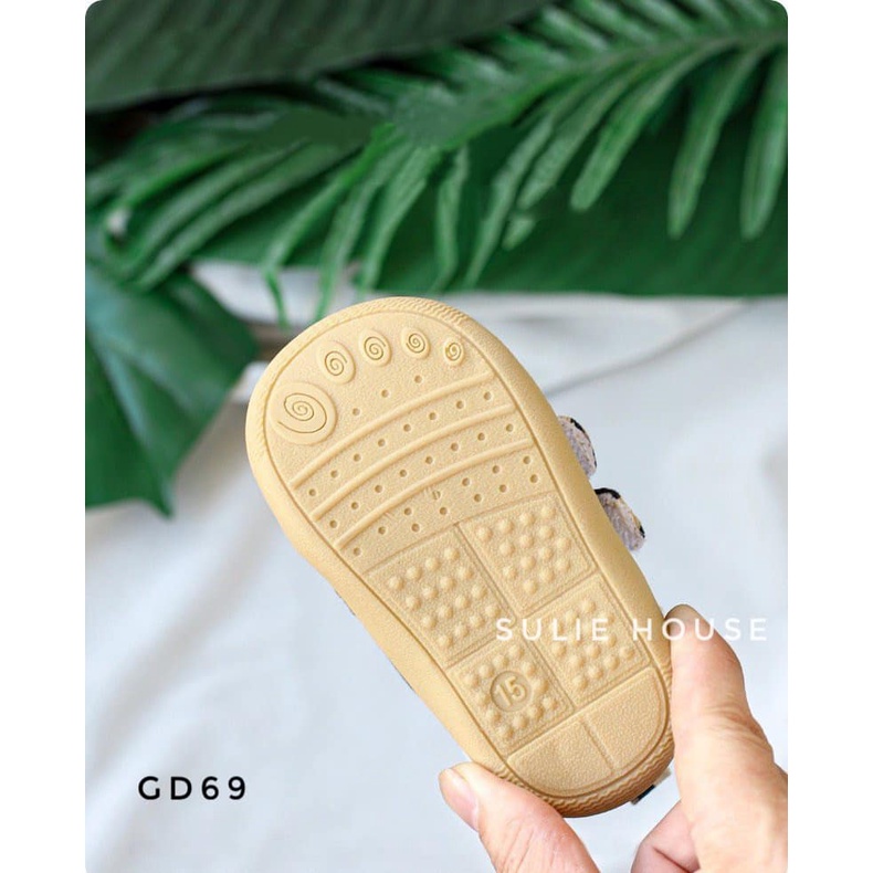 Giày quai dán da báo lót lông cừu - GD69